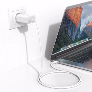 Blavec sienas lādētājs BC-8 GaN4 - Type C - PD QC 65W 3A ar Type C uz Type C kabeli (TCBC8G4-CW653A+CC) balts