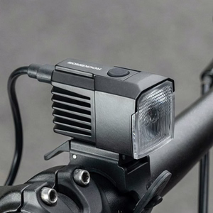 Rockbros RHL1600 priekšējais velosipēda lukturis, 1600lm ar ārēju USB-C barošanas avotu – krāsa: melna