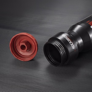 Rockbros 750 ml velosipēda pudele - caurspīdīgi melna ar sarkanu iemuti