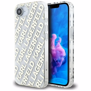 Karl Lagerfeld IML atkārtotā logotipa viedtālruņa apvalks iPhone 16e - zeltains