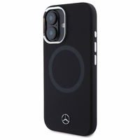 Mercedes MEHMP16S23SUTTK iPhone 16 6.1" melns/melns cietais apvalks Silikona Tonālais Logotips MagSafe