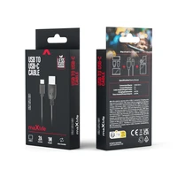 Maxlife kabelis USB - USB-C 1,0 m 2A melns