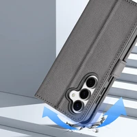 Viedtālruņa apvalks Samsung Galaxy S25 ar atslēdzamu magnētisko maku (m) - pelēks