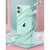 Joyroom Liquid Silicone datu kabelis N2 USB-A / Lightning 2.4A 1.2m - melns