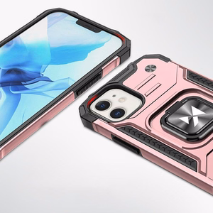 Wozinsky Ring Armor iPhone 14 viedtālruņa apvalks ar magnētisko turētāju gredzenu zelta krāsas