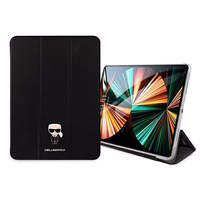 Karl Lagerfeld Saffiano Ikonic Karl apvalks iPad 12.9" Pro 2021 - Melns