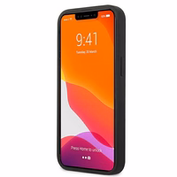 AMG ādas karsti iespiests apvalks iPhone 13 mini - melns