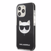 Karl Lagerfeld KLHCP13LTPECK iPhone 13 Pro / 13 6.1" cietais apvalks melns/melns Choupette Galva
