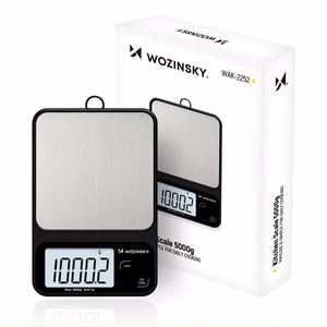 Wozinsky WAK-2252 kitchen scale with large LCD display, up to 5 kg – black