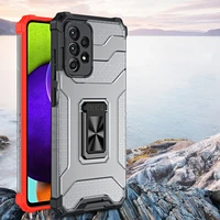 Kristāla gredzena viedtālruņa apvalks ar statīvu izturīgs aizsargvāks Samsung Galaxy A72 4G zils