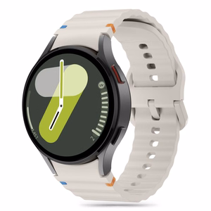 Tech-Protect силиконовый спортивный ремешок для Samsung Galaxy Watch 4 / 5 / 5 Pro / 6 / 7 / FE - бежевый