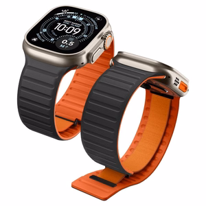 Spigen Athlex Air M siksniņa Apple Watch 44/45/46/49 mm, melna un oranža