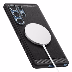 Spigen Rugged Armor Mag apvalks Samsung Galaxy S25 Ultra - melns