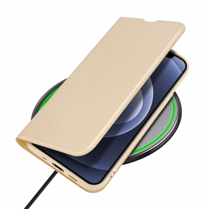 DUX DUCIS Skin Pro grāmatas stila apvalks iPhone 13 mini zeltains (m)