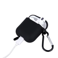 Viedtālruņa apvalks Airpods / Airpods 2 melns ar āķi
