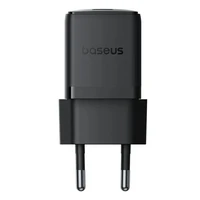 Baseus Palm 1C 20W sienas lādētājs (ar Baseus Mini White USB-C 60W (20V/3A) 1m kabeli) - melns