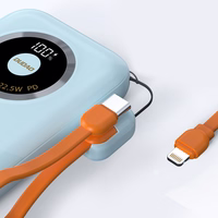 Dudao K21 Mini 10000mAh 22.5W USB-A / USB-C Portatīvais lādētājs (m) - zils