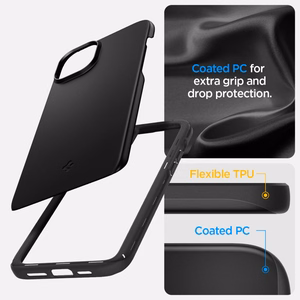 Spigen Thin Fit viedtālruņa apvalks iPhone 15 Plus - melns