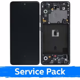 LCD displejs saderīgs ar Samsung A516 A51 5G ar rāmi / Prism Crush melns / (Service Pack)