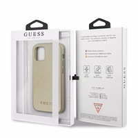 Guess GUHCP12SIGLGO iPhone 12 mini 5.4" zelta/zelta cietais apvalks Iridescent