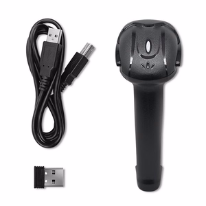 Qoltec 50856 bezvadu 1D/2D svītrkodu skeneris, 2,4 GHz