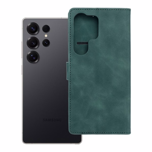 TENDER grāmatas viedtālruņa apvalks SAMSUNG S25 Ultra zaļš