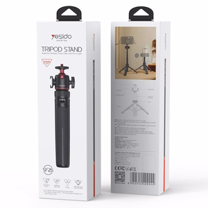 YESIDO trijkājis ar kameras turētāju SF26 <65CM melns