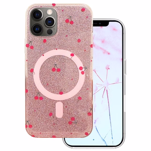 Cherry Mag case for iPhone 12 / 12 Pro 6,1" glitter