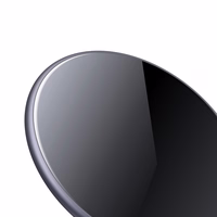 Crong PowerSpot Fast bezvadu lādētājs – Aluminum 15W USB-C Qi bezvadu lādētājs with Tempered Glass Cover (Shadow melns)