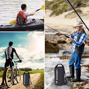 Wozinsky WWK-10 ūdensizturīga soma SUP kajakam 10 l - melna