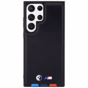 BMW BMHCS23L22PTDK S23 Ultra S918 melns/melns ādas apvalks Trīskrāsu