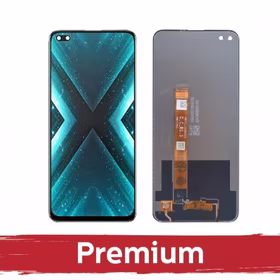 LCD Displejs Saderīgs ar Realme X3 (4G) / X50 5G Melns OEM
