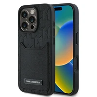 Cardslots Monogram viedtālruņa apvalks iPhone 16 Pro Max - melns