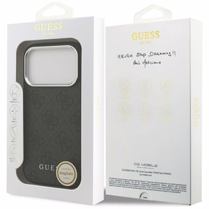 Guess 4G Classic Logo MagSafe Чехол для iPhone 17 Pro - чёрный