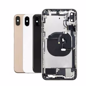 Aizmugures vāciņš saderīgs ar iPhone Xs Max / melns / (pilns korpuss + sīkās daļas) / OEM