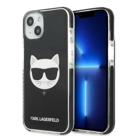 Karl Lagerfeld KLHCP13MTPECK iPhone 13 6.1" cietais apvalks melns/melns Choupette Galva