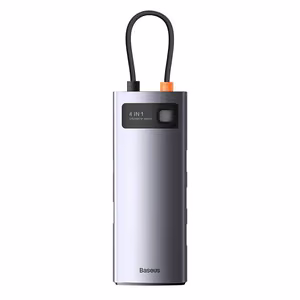 Hub 4in1 Baseus Metal Gleam sērija, USB-C uz 4x USB 3.0
