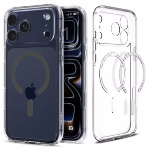 Spigen Ultra Hybrid Mag Чехол совместимый с MagSafe для iPhone 17 Pro Max прозрачный графит