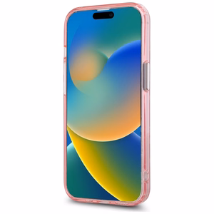 Karl Lagerfeld IML Monogramma Karl & Choupette Head Magnētiskais iPhone 15 viedtālruņa apvalks - rozā