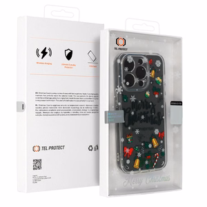 TEL PROTECT Ziemassvētku viedtālruņa apvalks Iphone 13 Pro Max Dizains 3 Caurspīdīgs