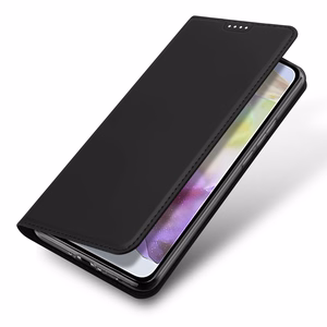 Dux Ducis Skin Pro viedtālruņa apvalks Samsung Galaxy A36 5G / A56 5G ar atveramu vāciņu un kartes slotu - melns