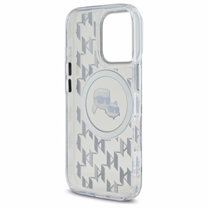 IML Monogram Karl & Choupette Head MagSafe viedtālruņa apvalks iPhone 16 Pro - caurspīdīgs