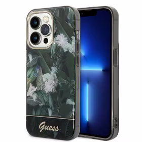 Guess GUHCP14LHGJGHA iPhone 14 Pro 6.1" zaļš/zaļš cietais apvalks Jungle Collection