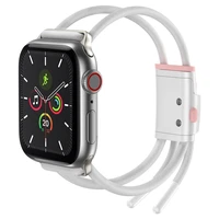Baseus regulējama sporta siksna Apple Watch 3/4/5/6/SE 38/40mm (LBAPWA4-A24) balta-rožā