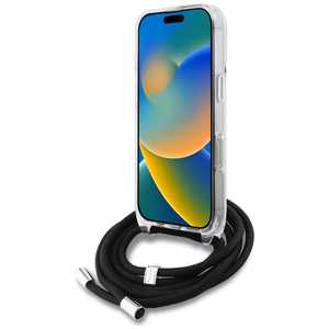 Karl Lagerfeld IML Crossbody Karl&Choupette Head Maciņš for iPhone 16 Pro Max - balts