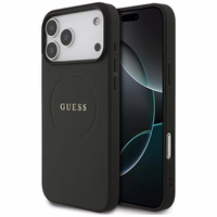 Guess Graudainais Gredzena Magnētiskais viedtālruņa apvalks iPhone 17 Pro Max - melna