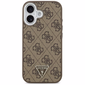 GUESS viedtālruņa apvalks (m) IPHONE 17 ar MagSafe saderīgs PU 4G W/Triangle Logo SL - brūns