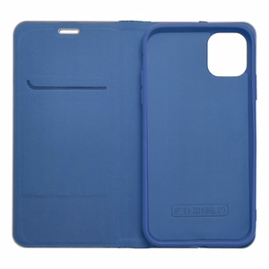 Viedtālruņa apvalks (m) - LUNA Book Carbon IPHONE 11 zils (m)