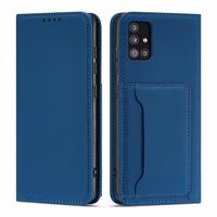 Magnētiskais karšu apvalks Xiaomi Redmi Note 11 Pro maciņš karšu turētājs zils