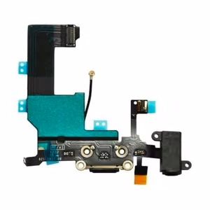 Flex iPhone 5C audio un uzlādes savienotājs melns ORG